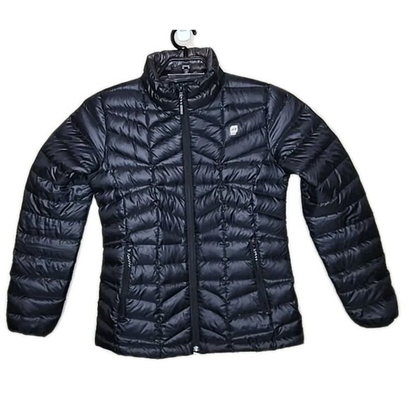 Orage Women's Black Quilted Puffer Down Coat Full Zip Size Small Packable t5 - Picture 1 of 10